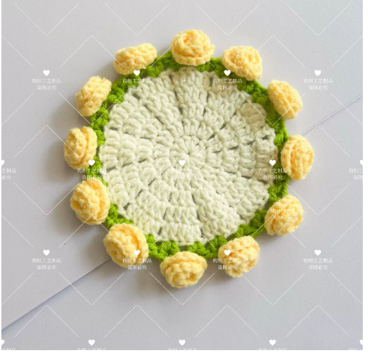 Rose Crochet Coaster Kit