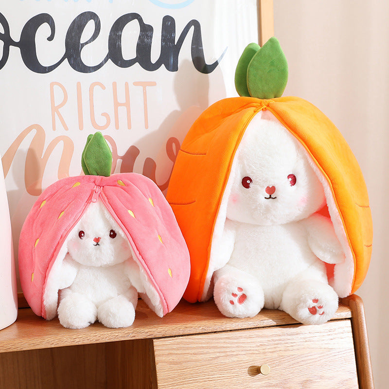 Cute Strawberry Radish Bunny Plush Toy Doll