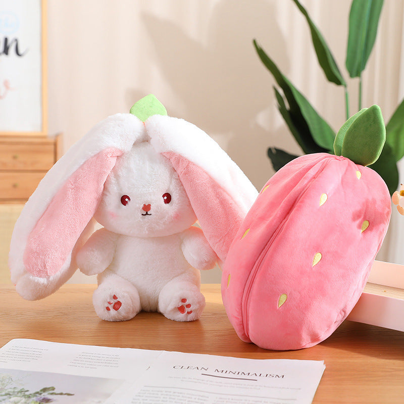 Cute Strawberry Radish Bunny Plush Toy Doll